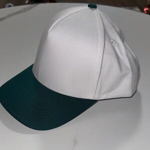 White and Green Men's SnapBack Cap